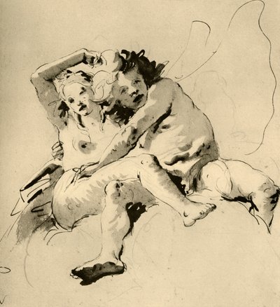 Zephyr og Flora, 1757, 1928 af Giovanni Battista Tiepolo