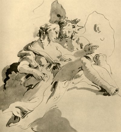 Zephyr and Flora, midten af det 18. århundrede, 1928 af Giovanni Battista Tiepolo