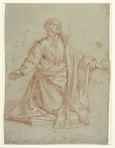 Sankt Ignatius af Loyola, i tilbedelse af Giovanni Battista del Cairo