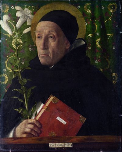 Portræt af Fra Teodoro af Urbino som Saint Dominic af Giovanni Bellini