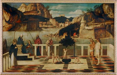 Hellig allegori (maleri på træ) af Giovanni Bellini