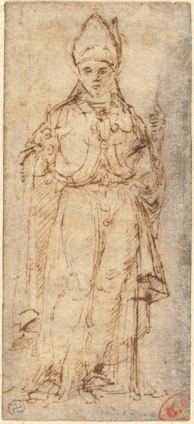 Saint Louis af Toulouse holder en stav af Giovanni Bellini