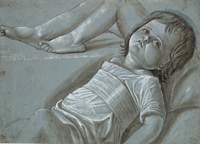 Studie til en liggende figur af spædbarnet Kristus, slutningen af det 15. århundrede. af Giovanni Bellini