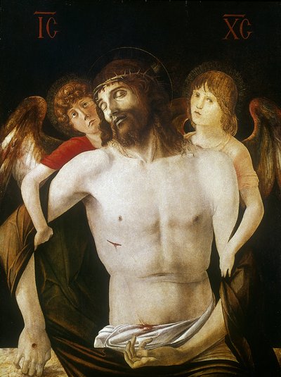 Den døde Kristus støttet af engle, 1465-1470 af Giovanni Bellini