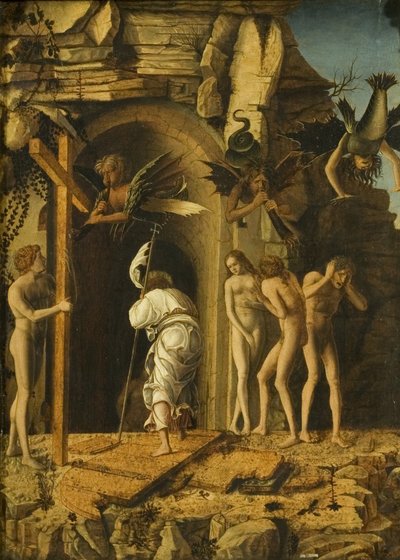 The Descent of Christ into Limbo, c.1475-80 (olie på vellum på panel) af Giovanni Bellini