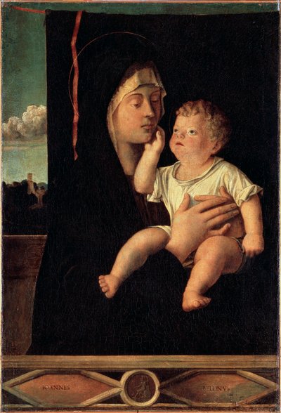 Jomfru og barn, 15. eller begyndelsen af 1500-tallet af Giovanni Bellini