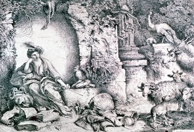 Circe Changing Ulysses Men, c1650 af Giovanni Benedetto Castiglione