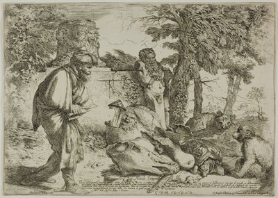 Diogenes søger en ærlig mand af Giovanni Benedetto Castiglione