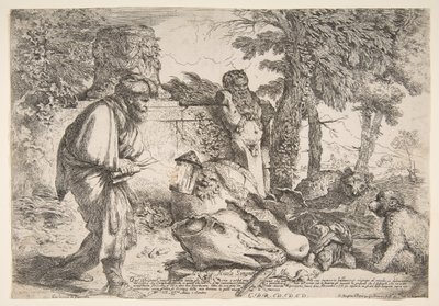 Diogenes searching for an honest man, ca. 1645-47. dani af Giovanni Benedetto Castiglione