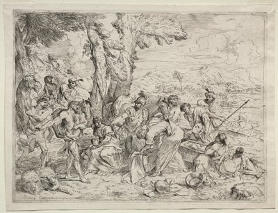 Laban søger efter idoler i Rachels bagage, ca. 1635. af Giovanni Benedetto Castiglione