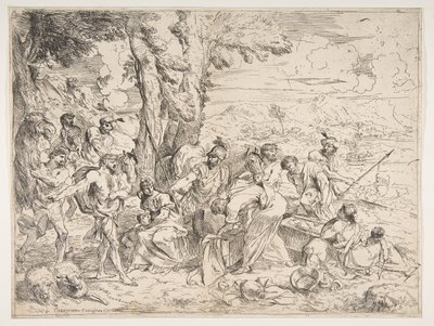 Laban søger efter idoler blandt Jacobs ejendele, ca. 1635-40. af Giovanni Benedetto Castiglione