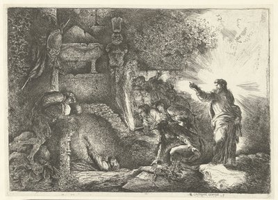 Opdragelse af Lazarus af Giovanni Benedetto Castiglione