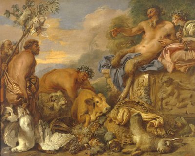 Satyrer, der bringer deres gaver, begyndelsen af 1640