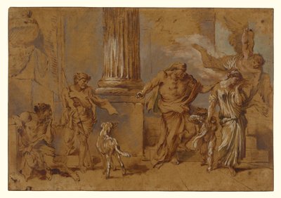 Die Vertreibung der Hagar af Giovanni Benedetto Castiglione