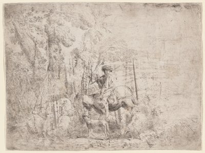 Ung hyrde til hest af Giovanni Benedetto Castiglione