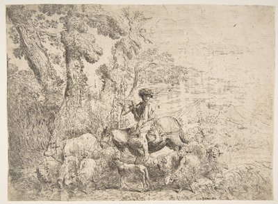 Ung hyrde til hest, 1638. af Giovanni Benedetto Castiglione