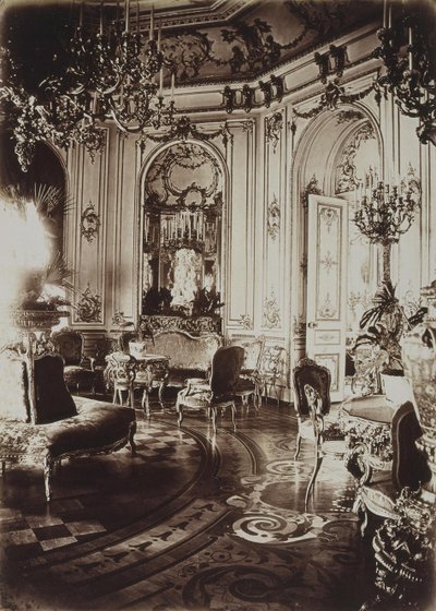 Stroganov-paladset i Sankt Petersborg. Oval stue, 1860