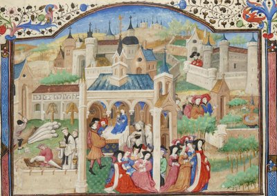 Dekameron, Dekameron-fortællernes afrejse fra Firenze af Giovanni Boccaccio