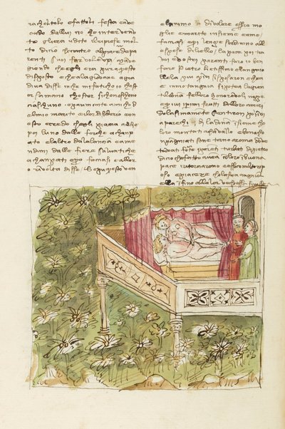 Dekameron, Nattergalens bur - Ricciardo Manardi overrasket af Lizio , Femte dag, novelle 4. af Giovanni Boccaccio