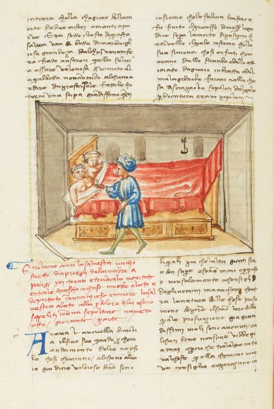 Decameron, Fortiden; Girolamo Sighieri i Salvestras soveværelse, Fjerde dag, novelle 8. af Giovanni Boccaccio