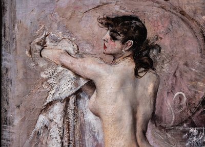 Efter badet, detaljer af Giovanni Boldini