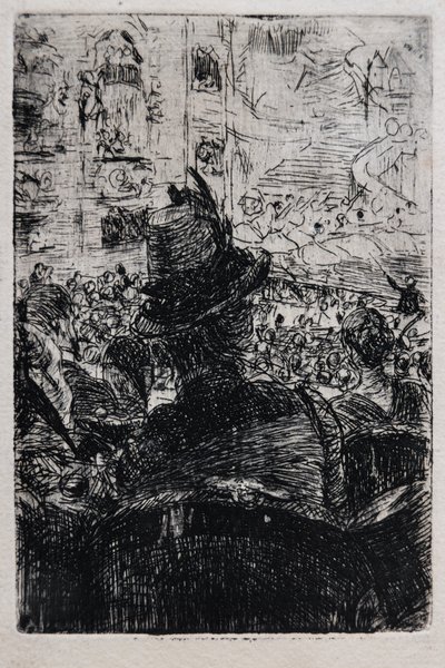 Ved Operaen i Paris, ca. 1880 (stribet på papir) af Giovanni Boldini