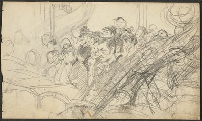 Publikum på et parisisk teater I af Giovanni Boldini