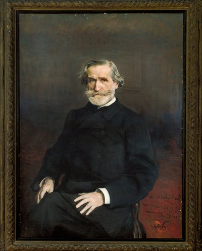 Italien, Portræt af den italienske komponist Giuseppe Verdi af Giovanni Boldini