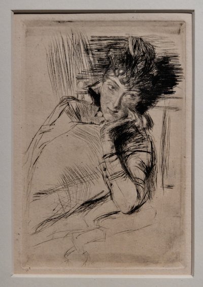 Eftertænksom kvinde af Giovanni Boldini