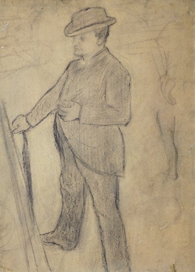 Portræt af Boldini, af Edgar Degas (1834-1917), tegning af Giovanni Boldini