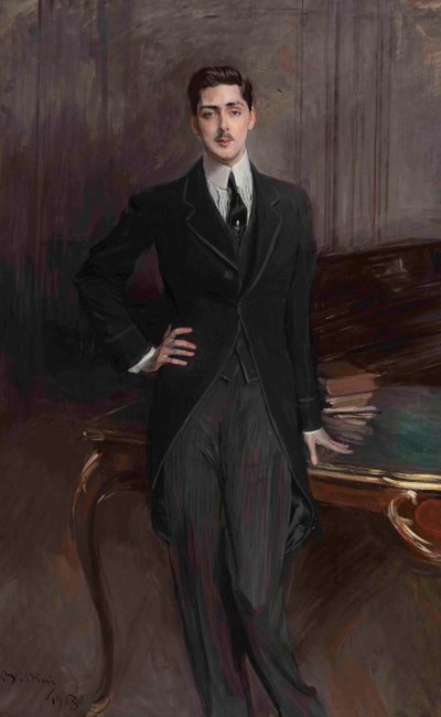 Portræt af grev Sergey Platonovich Zubov 1881-1964, 1913. af Giovanni Boldini