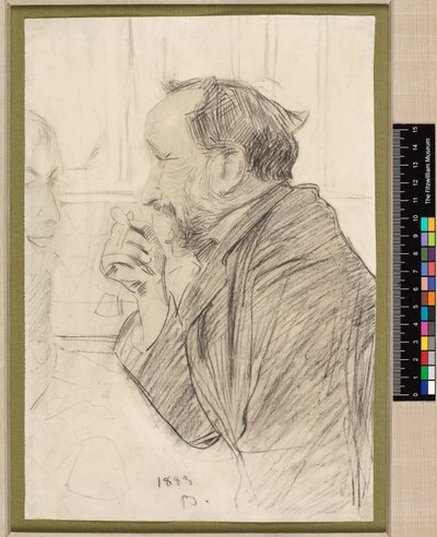 Portræt af Edgar Degas ved et cafebord af Giovanni Boldini