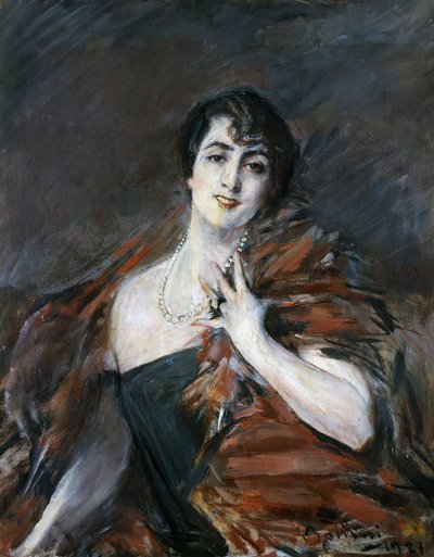 Portræt af en dame af Giovanni Boldini