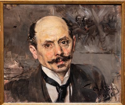Portræt af maleren J.B. Edouard Detaljer, detaljer af Giovanni Boldini