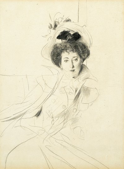 Studie af prinsesse Niscemi af Giovanni Boldini