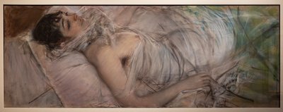 Grevinden af Rasty Reclining af Giovanni Boldini