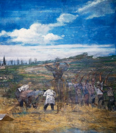 Tærskning af korn af Giovanni Boldini
