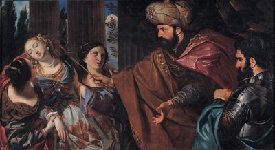 Esther før Ahasverus, mellem 1660 og 1670 af Giovanni Bonatti