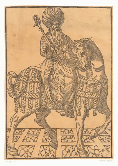 Mand med turban til hest af Giovanni Britto