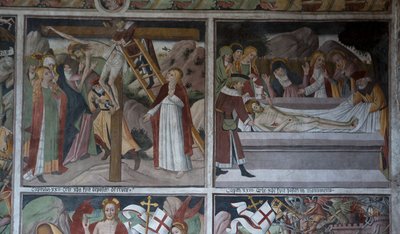 Scener fra Kristi lidenskab, ca. 1492 (fresco) af Giovanni Canavesio