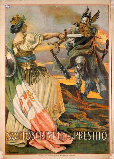 Første Verdenskrig, Abonner på lånet, illustration af Giovanni Capranesi af Giovanni Capranesi