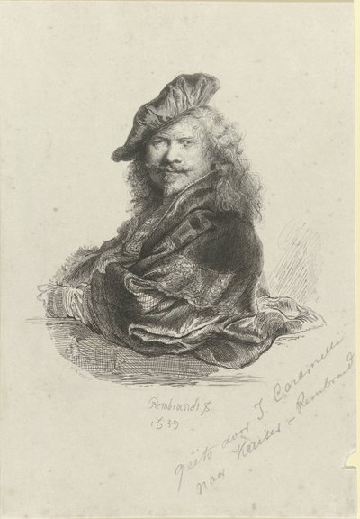 Portræt af Rembrandt Harmensz. fra Rhinen af Giovanni Caramelli