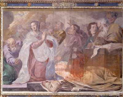Italien, Lombardiet, Pavia, Pavia Charterhouse (Certosa), Historier om Jesus og Maria, freskomaleri af Giovanni Cristoforo Storer