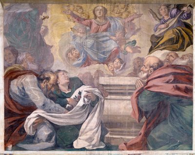 Italien, Lombardiet, Pavia, Pavia Charterhouse (Certosa), Historier om Jesus og Maria, freskomaleri af Giovanni Cristoforo Storer