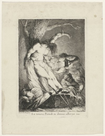 Sankt Sebastian passet af Sankt Irene La tenera pietade in donna alberga (titel på objekt) af Giovanni David