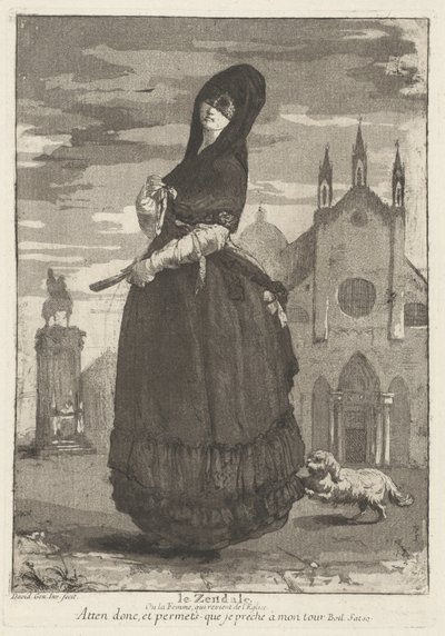 Le Zendale (Kvinde i en hætte eller kvinden, der vender tilbage fra kirken) af Giovanni David