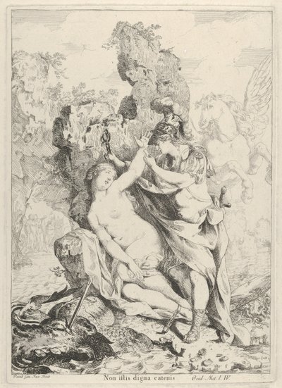 Perseus redder Andromeda, 1775. af Giovanni David
