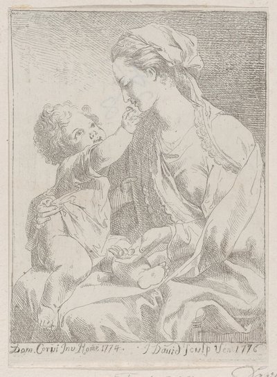 Jomfru og barn, 1776. af Giovanni David