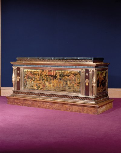 Cassone (tempera på træ og pakkeforgyldt træ) (se også 1113941-4) af Giovanni Di Ser Giovanni Lo Sheggia (attr. to) Guidi