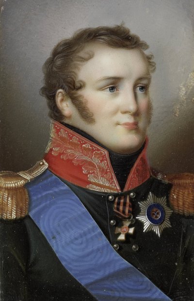 Portræt af Alexander I (1777-1825), kejser af Rusland af Giovanni Domenico Bossi